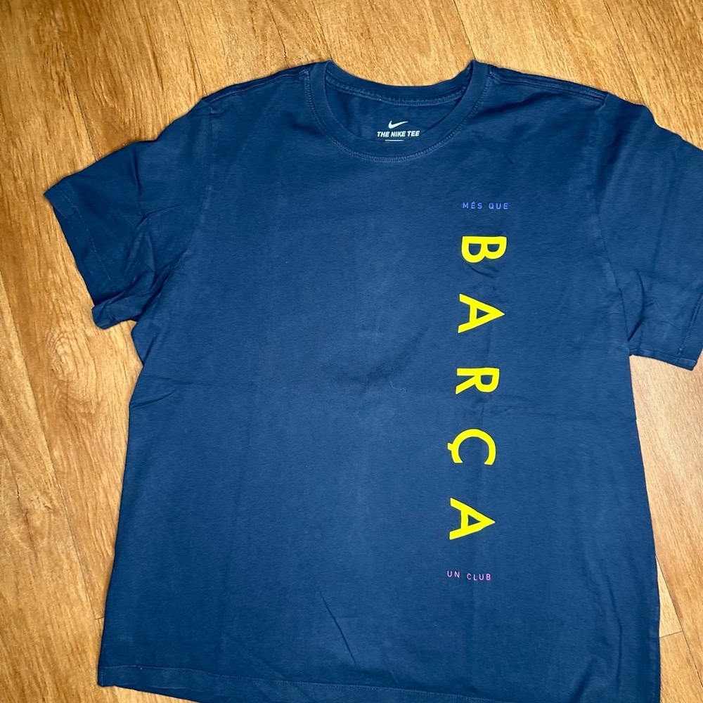 Nike Barça Navy Tee with Yellow Accents